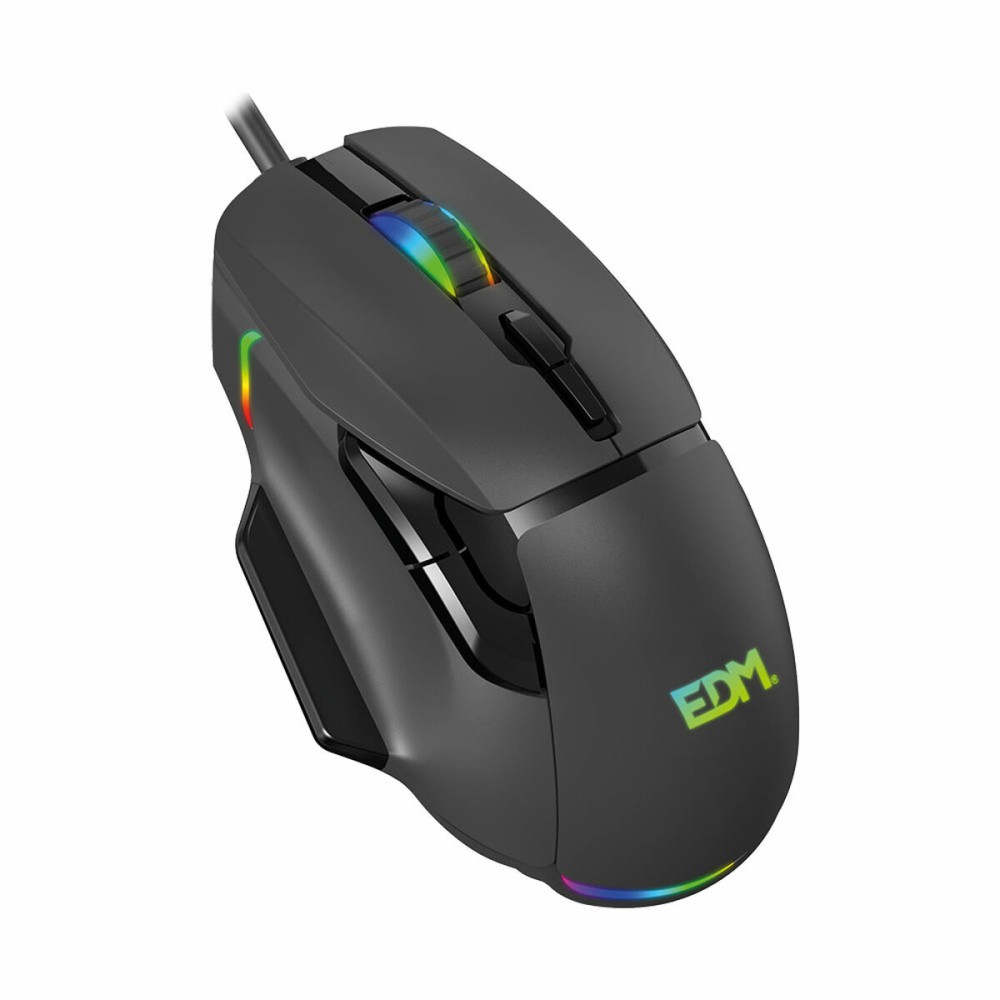 Mouse Gaming cu LED EDM 07753 for players Negru 7200 dpi