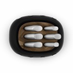 Set de cuțite de bucătărie și suport Smeg KBSF02BL