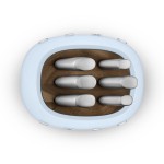 Set de cuțite de bucătărie și suport Smeg KBSF02PB