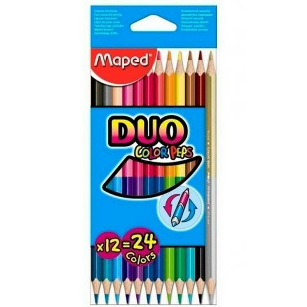 Creioane culori Maped Duo Color' Peps	 Multicolor Cu două capete 12 Piese (12 Unități)