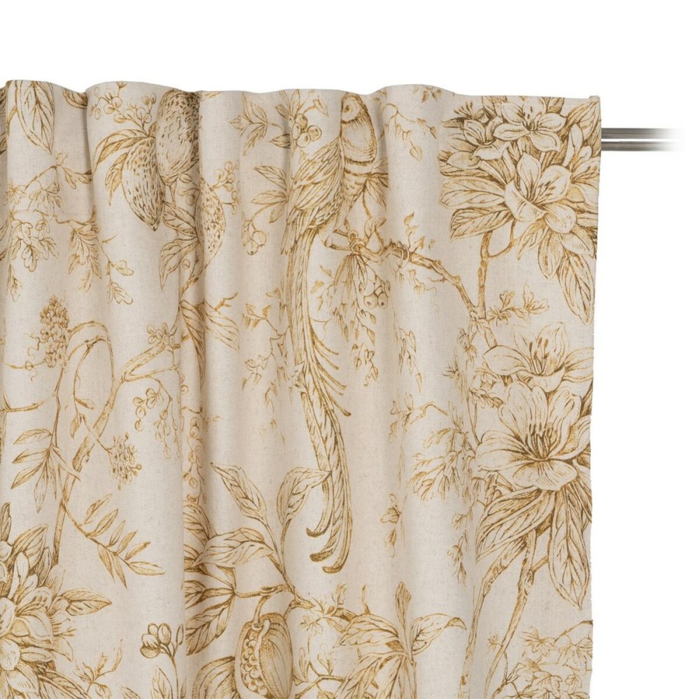 Perdea/draperie Alb Muştar Pasăre 140 x 270 cm