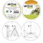 Bază pentru Umbrelă de Soare Aktive Alb Metal 65 x 60,5 x 65 cm (6 Unități)