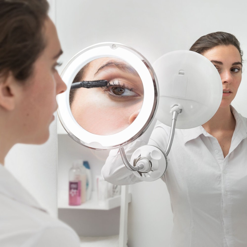 Oglindă cosmetică cu LED cu picior flexibil și ventuză Mizoom InnovaGoods