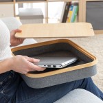 Masă portabilă pentru laptop cu spațiu de depozitare Larage InnovaGoods
