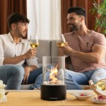 Șemineu decorativ de masă cu bioetanol Heatfir InnovaGoods