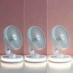 Ventilator de birou reîncărcabil cu LED-uri FanLed InnovaGoods Ø6,6'' 4000 mAh