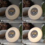 Ceas cu alarmă reîncărcabil cu difuzor și efect de răsărit Sunrilk InnovaGoods