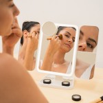 Oglindă de Machiaj Triptică Reîncărcabilă cu Mărire și Lumină LED Miled InnovaGoods