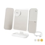 Oglindă de Machiaj Triptică Reîncărcabilă cu Mărire și Lumină LED Miled InnovaGoods