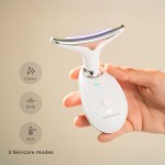 Aparat Electric de Masaj Facial pentru Față și Gât cu LED, EMS și Căldură Selora InnovaGoods