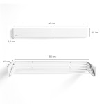 Uscător de rufe pliabil, extensibil și retractabil de perete Dryva 80 InnovaGoods