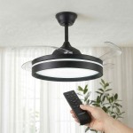 Ventilator de tavan cu lumină LED, 4 pale retractabile și telecomandă InnovaGoods