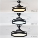 Ventilator de tavan cu lumină LED, 4 pale retractabile și telecomandă InnovaGoods