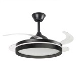 Ventilator de tavan cu lumină LED, 4 pale retractabile și telecomandă InnovaGoods