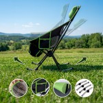 Scaun balansoar pliabil de camping 2 în 1 cu buzunar, pernă și geantă de transport Trillow InnovaGoods