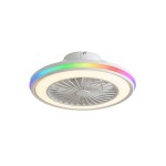 Ventilator de tavan cu lumină LED RGB, pale ascunse și telecomandă Nexory InnovaGoods