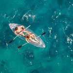 Caiac gonflabil transparent cu accesorii Paros InnovaGoods 312 cm 2 locuri (Recondiționate B)