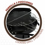 Grătar pe cărbuni cu roți Aktive Negru (Recondiționate B)