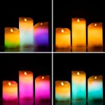 Lumânări LED multicolore cu efect de flacără cu telecomandă Lendles InnovaGoods Alb 3 Unități (Recondiționate A)