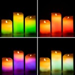 Lumânări LED multicolore cu efect de flacără cu telecomandă Lendles InnovaGoods Alb 3 Unități (Recondiționate A)