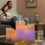 Lumânări LED multicolore cu efect de flacără cu telecomandă Lendles InnovaGoods Alb 3 Unități (Recondiționate A)