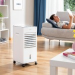 Răcitor de aer prin evaporare portabil multifuncțional InnovaGoods 5 L Alb 65 W (Recondiționate C)