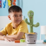 Cactus dansator și vorbitor reîncărcabil cu muzică și LED-uri multicolore Cacxi InnovaGoods Verde (Recondiționate A)