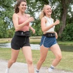 Waterfly Riñonera Sport 3.0 Neagră Unisex Licra 1L cu Reflectoare și Ieșire Căști