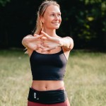 Waterfly Riñonera Sport 3.0 Neagră Unisex Licra 1L cu Reflectoare și Ieșire Căști