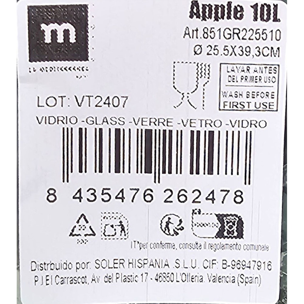 Carafă La Mediterránea Apple 10 L (Recondiționate B)