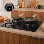 Plită pe gaz Cecotec Bolero Squad G 3400S 3 arzătoare 6200W Nano Glass fontă neagră