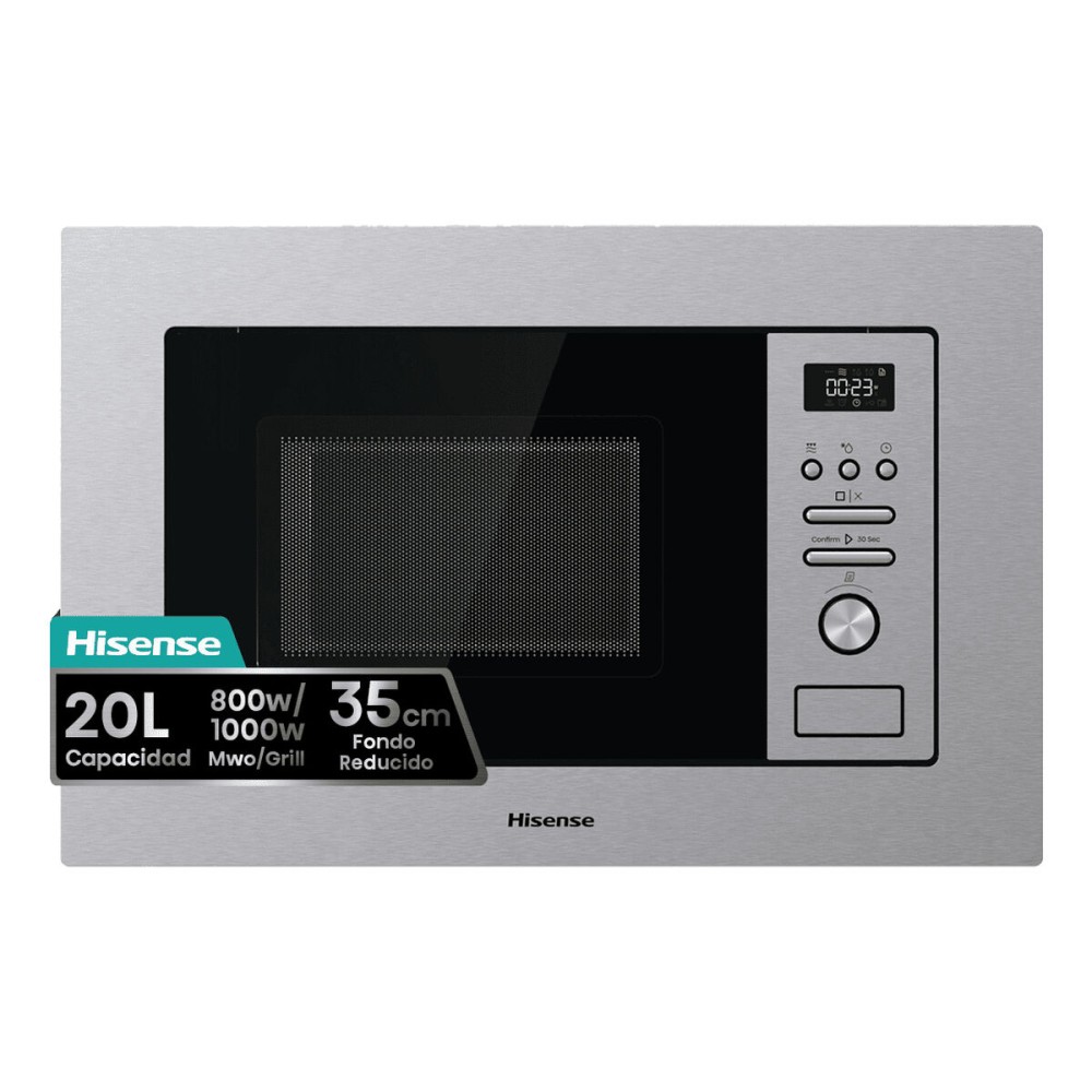 Cuptor cu microunde cu Grill Hisense BIM320G41X Oțel 800 W 1000 W 20 L (Recondiționate A)