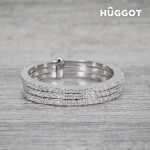 Inel din Argint Sterling 925 cu Zirconii Three Hûggot