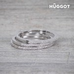 Inel din Argint Sterling 925 cu Zirconii Three Hûggot