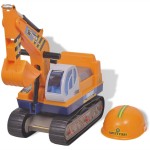 vidaXL Excavator ride-on, galben, plastic vidaXL Excavator ride-on, galben, plastic