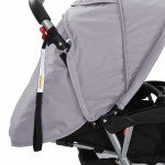 vidaXL Cărucior în tandem, gri și negru, oțel vidaXL Cărucior în tandem, gri și negru, oțel