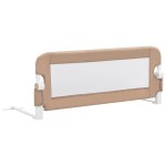 vidaXL Balustradă protecție pat copii, gri taupe, 102x42 cm, poliester