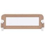 vidaXL Balustradă protecție pat copii, gri taupe, 102x42 cm, poliester