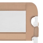 vidaXL Balustradă protecție pat copii, gri taupe, 102x42 cm, poliester