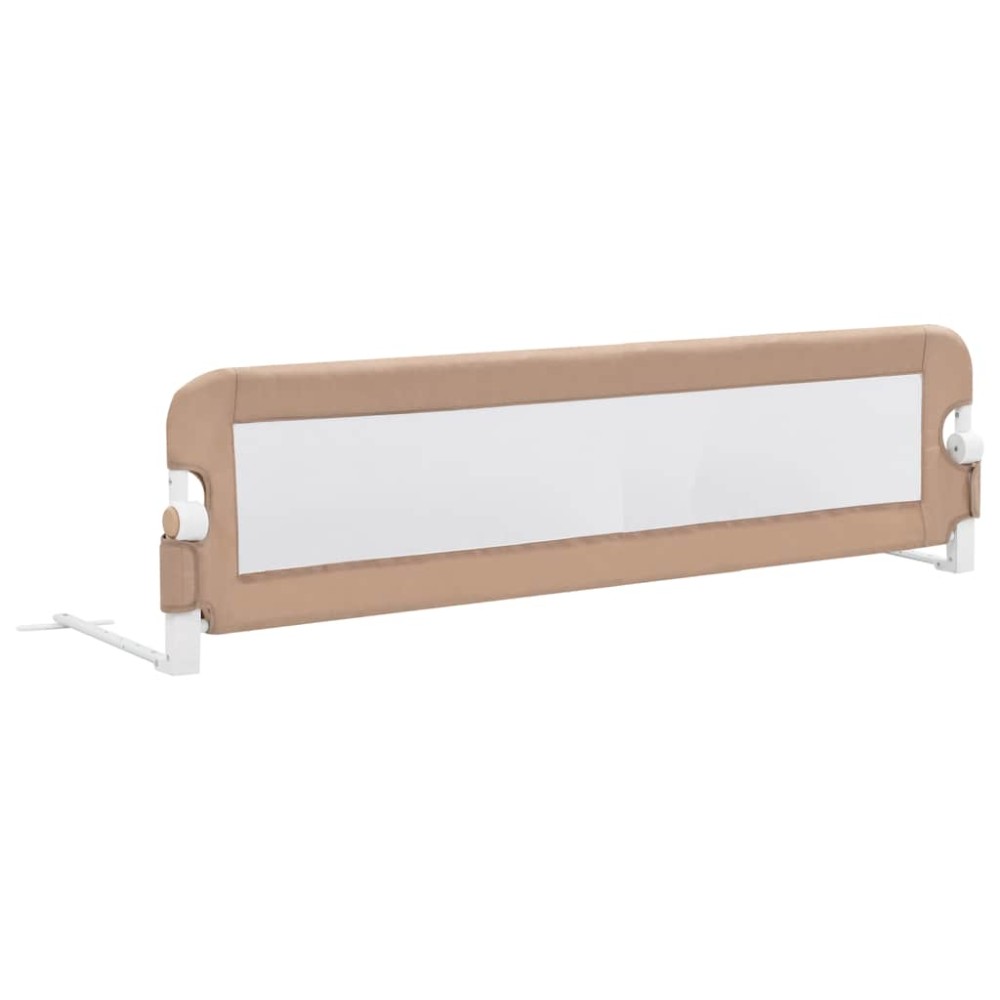 vidaXL Balustradă protecție pat copii, gri taupe, 150x42 cm, poliester