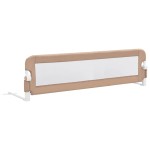 vidaXL Balustradă protecție pat copii, gri taupe, 150x42 cm, poliester
