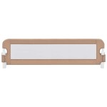 vidaXL Balustradă protecție pat copii, gri taupe, 150x42 cm, poliester