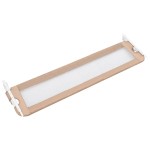 vidaXL Balustradă protecție pat copii, gri taupe, 150x42 cm, poliester