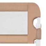 vidaXL Balustradă protecție pat copii, gri taupe, 150x42 cm, poliester