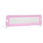 vidaXL Balustradă de protecție pat copii, roz, 120x42 cm, poliester vidaXL Balustradă de protecție pat copii, roz, 120x42 cm, poliester