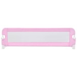 vidaXL Balustradă de protecție pat copii, roz, 120x42 cm, poliester vidaXL Balustradă de protecție pat copii, roz, 120x42 cm, poliester