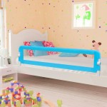 vidaXL Balustradă de protecție pat copii albastru 180x42 cm poliester vidaXL Balustradă de protecție pat copii albastru 180x42 cm poliester