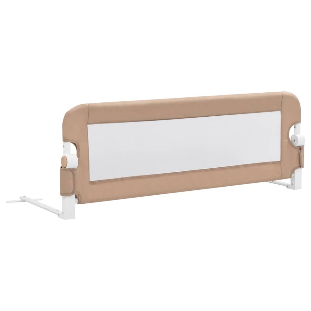 vidaXL Balustradă protecție pat copii, gri taupe, 120x42 cm, poliester