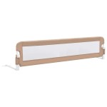vidaXL Balustradă protecție pat copii, gri taupe, 180x42 cm, poliester vidaXL Balustradă protecție pat copii, gri taupe, 180x42 cm, poliester