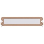 vidaXL Balustradă protecție pat copii, gri taupe, 180x42 cm, poliester vidaXL Balustradă protecție pat copii, gri taupe, 180x42 cm, poliester